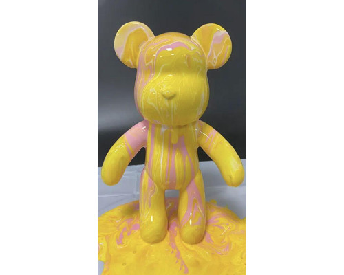 Флюидный медвежонок fluid bear bearbrick, 23 см, с красками YELLOW Флюидный медвежонок fluid bear bearbrick, 23 см, с красками YELLOW