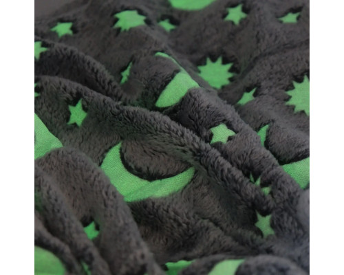 Светящийся теплый и нежный плед для детей и подростков 100x150 Magic Blanket Серый Светящийся теплый и нежный плед для детей и подростков 100x150 Magic Blanket Серый