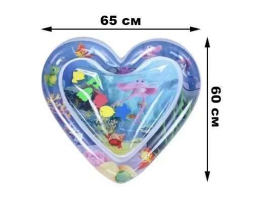 Коврик развивающий AirPro Сердце водяное детский надувной BABY SLAPPED PAD 63x63x8 cm Коврик развивающий AirPro Сердце водяное детский надувной BABY SLAPPED PAD 63x63x8 cm