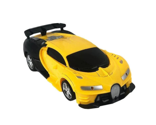 Машинка-трансформер на радіокеруванні AToys Bugatti-Robot 1:18 світлові ефекти Чорно-жовта