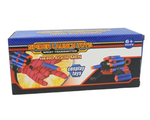 Дитяча іграшкова рукавичка-бластер Людина-павук Spider Man Gloves Ігровий пістолет стріляє м'якими кулями Дитяча іграшкова рукавичка-бластер Людина-павук Spider Man Gloves Ігровий пістолет стріляє м'якими кулями