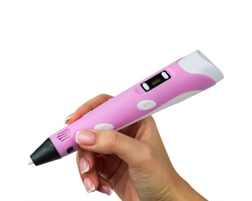 3D-Ручка 3Dpen З Lcd Екраном Повний Набір Пластик Рожевий