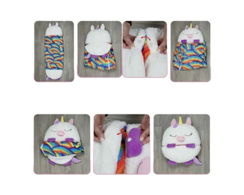 Детский спальный мешок-плюшевая игрушка подушка Единорог Baby sleeping bag Size S WHITE 3в1 теплый Детский спальный мешок-плюшевая игрушка подушка Единорог Baby sleeping bag Size S WHITE 3в1 теплый