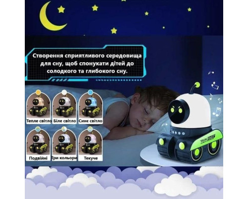Нічник-проєктор з Bluetooth колонкою Droid WH-E03 1200mAh Нічник-проєктор з Bluetooth колонкою Droid WH-E03 1200mAh