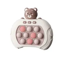 Интерактивная игрушка антистресс электронный EM Pop it PRO Консоль Quick Push 4 режима с подсветкой Коричневый