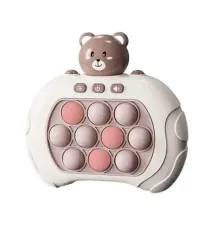 Интерактивная игрушка антистресс электронный EM Pop it PRO Консоль Quick Push 4 режима с подсветкой Коричневый