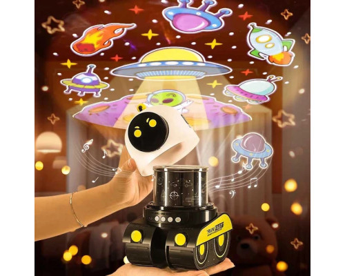 Нічник-проєктор з Bluetooth колонкою Droid WH-E03 1200mAh Нічник-проєктор з Bluetooth колонкою Droid WH-E03 1200mAh