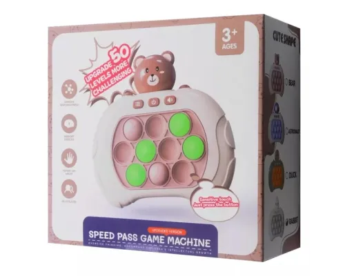 Интерактивная игрушка антистресс электронный EM Pop it PRO Консоль Quick Push 4 режима с подсветкой Коричневый Интерактивная игрушка антистресс электронный EM Pop it PRO Консоль Quick Push 4 режима с подсветкой Коричневый