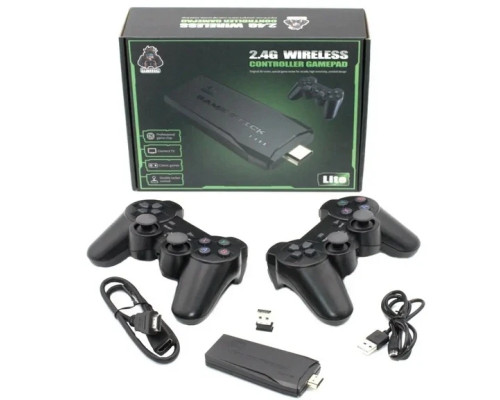 Ігрова приставка M8 64 gb Mini Game Stick 4K HDMI + 2 бездротові джойстики, консоль для телевізора