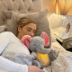 Інтерактивна м'яка іграшка-нічник повітропроникний слоник Elephant Сірий Заспокійлива плюшева іграшка Слоник