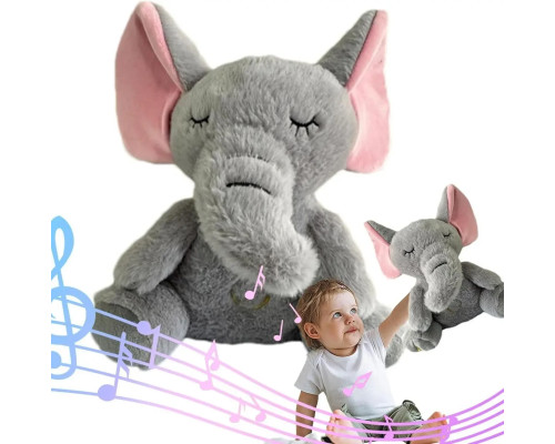 Інтерактивна м'яка іграшка-нічник повітропроникний слоник Elephant Сірий Заспокійлива плюшева іграшка Слоник Інтерактивна м'яка іграшка-нічник повітропроникний слоник Elephant Сірий Заспокійлива плюшева іграшка Слоник