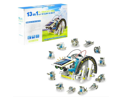 Конструктор робот на солнечных батареях Solar Robot 13 в 1 детский 2115