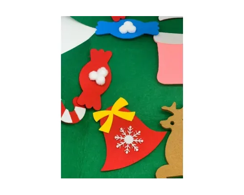 Дитяча Різдвяна ялинка з іграшками з фетру Chrismas Free Дитяча ялинка на стіну 95x70 см Дитяча Різдвяна ялинка з іграшками з фетру Chrismas Free Дитяча ялинка на стіну 95x70 см
