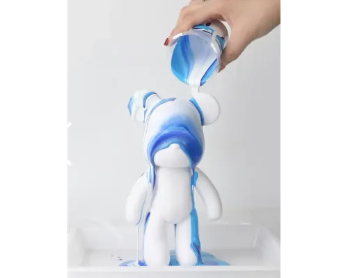 Флюидный медвежонок fluid bear bearbrick, 23 см, с красками BLUE