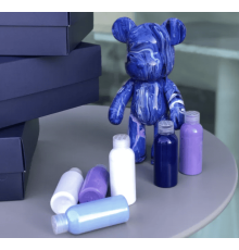 Флюидный медвежонок fluid bear bearbrick, 23 см, с красками BLUE