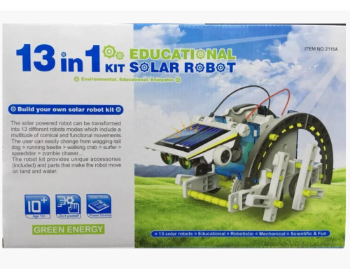 Конструктор робот на солнечных батареях Solar Robot 13 в 1 детский 2115
