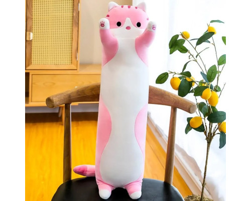 Мягкая детская игрушка Кот Батон 70 см, Розовый / Плюшевая игрушка подушка длинный котенок Мягкая детская игрушка Кот Батон 70 см, Розовый / Плюшевая игрушка подушка длинный котенок