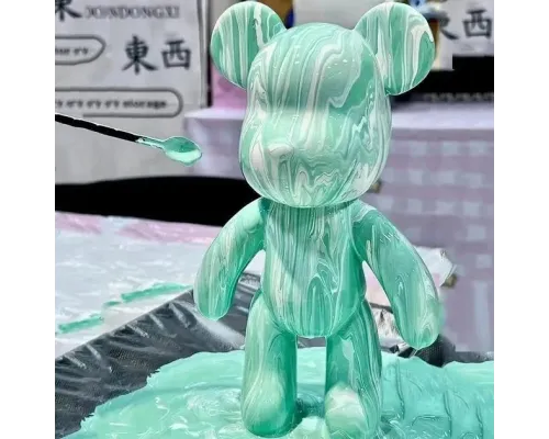 Флюидный медвежонок fluid bear bearbrick, 23 см, с красками BLUE