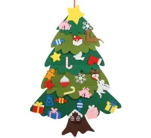Детская Рождественская елочка с игрушками из фетра Chrismas Free Детская елочка на стену 95x70 см