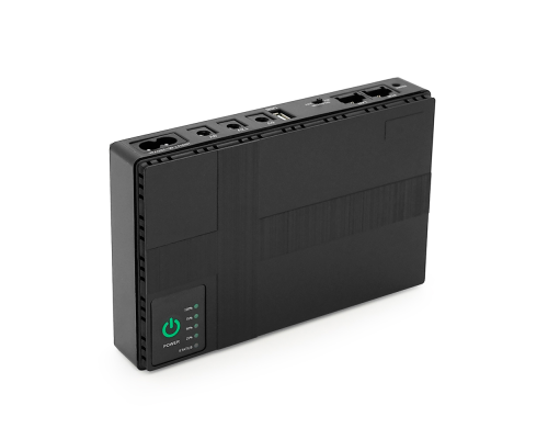 ДБЖ UPS-18W DC1018P для роутерів/комутаторів/PON/POE-430, 5//9/12V, 1A, 12000MAh(4*3000MAh), Black, BOX