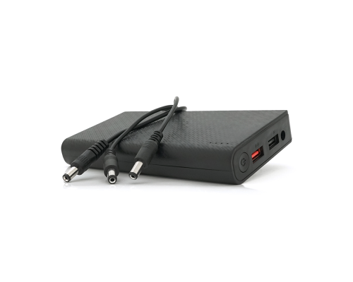 Портативний Power Bank 18W для роутерів, Output: USB 5V/2A, DC9V,2.7A/12V1.5A, 21000mAh(7*3000mAh), 155х75х23мм, 460грам, Black, BOX