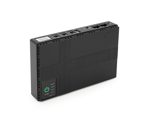 UPS-18W для роутерів/комутаторів/PON/POE-430, 5//9/12V, 1/2A, Li-ion 8800MAh, Black, BOX