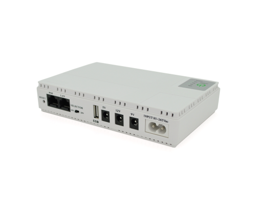 ДБЖ UPS-18W DC1018P для роутерів/комутаторів/PON/POE-430, 5//9/12V, 1A, 10400MAh(4*2600MAh), White, BOX ДБЖ UPS-18W DC1018P для роутерів/комутаторів/PON/POE-430, 5//9/12V, 1A, 10400MAh(4*2600MAh), White, BOX