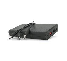 Портативний Power Bank18W для роутерів, Output: USB 5V/2A, DC9V,2.7A/12V1.5A, 14000mAh(7*2000mAh), 155х75х23мм, 460грам, Black, BOX