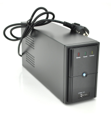 ДБЖ Ritar E-RTM600 (360W) ELF-L, LED, AVR, 2st, 2xSCHUKO socket, 1x12V7Ah, metal Case Q4 (365*130*210) 4,8 кг (310*85*140)