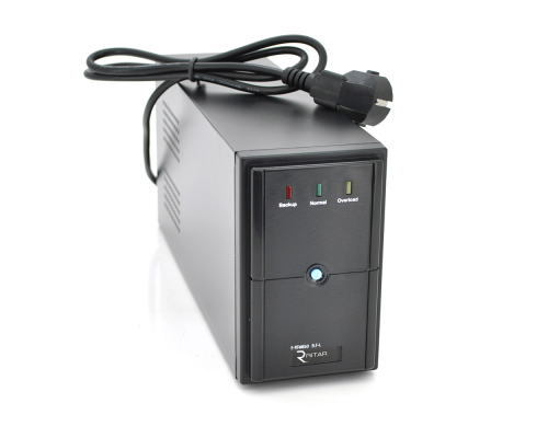 ДБЖ Ritar E-RTM850 (510W) ELF-L, LED, AVR, 2st, 2xSCHUKO socket, 1x12V9Ah, metal Case Q4 (370*130*210) 5,8кг (310*85*140)