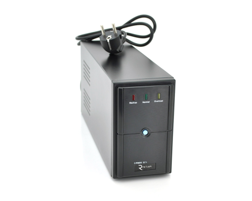 ДБЖ Ritar E-RTM650 (390W) ELF-L, LED, AVR, 2st, 2xSCHUKO socket, 1x12V7Ah, metal Case Q4 (370*130*210) 4,8 кг (310*85*140)