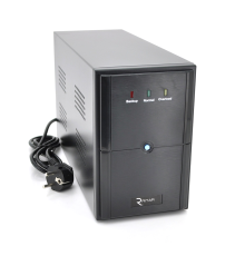 ДБЖ Ritar E-RTM1000 (600W) ELF-L, LED, AVR, 3st, 3xSCHUKO socket, 2x12V7Ah, metal Case Q2 (405*195*285) 10 кг (340*120*190)