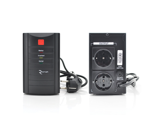 ДБЖ Ritar RTM525 (315W) Standby-L, LED, 1st, 2xSCHUKO socket, 1x12V4.5Ah, metal Case ( 260 х 85 х 140) Q4