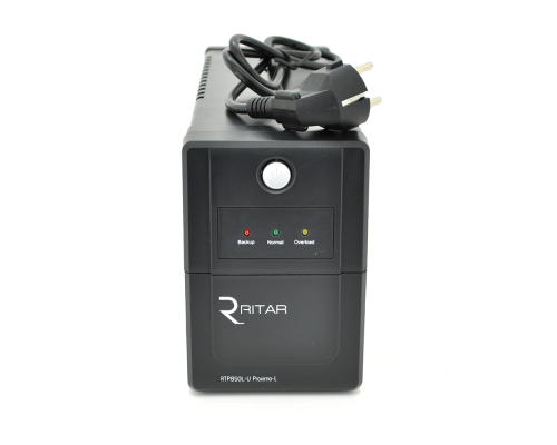 ДБЖ Ritar RTP850L-U (510W) Proxima-L, LED, AVR, 2st, USB, 2xSCHUKO socket, 1x12V9Ah, plastik Case. NEW!