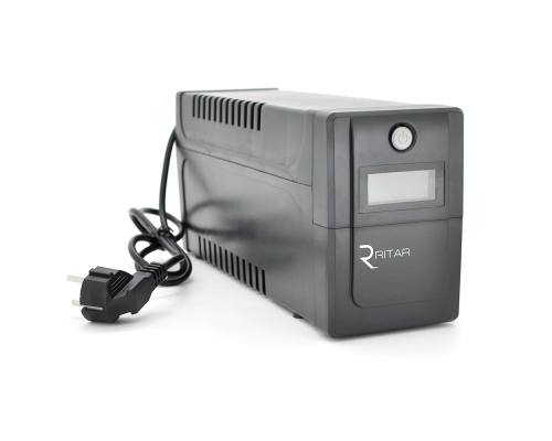 ДБЖ Ritar RTP800 (480W) Proxima-D, LCD, AVR, 3st, 2xSCHUKO socket, 1x12V9Ah, plastik Case. NEW!