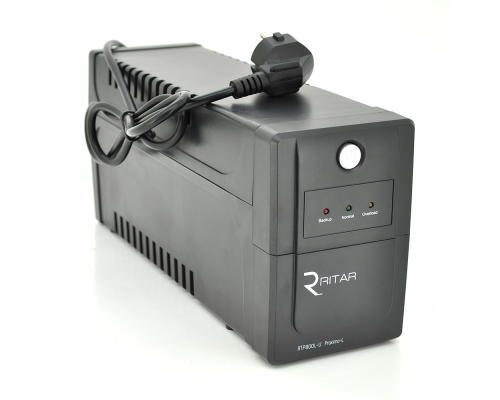 ДБЖ Ritar RTP800L-U (480W) Proxima-L, LED, AVR, 2st, USB, 2xSCHUKO socket, 1x12V9Ah, plastik Case. NEW!