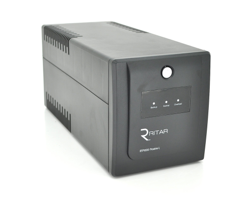 ДБЖ Ritar RTP1000 (600W) Proxima-L, LED, AVR, 3st, 4xSCHUKO socket, 2x12V7Ah, plastik Case ( 460 x 225 x 245 ) Q2