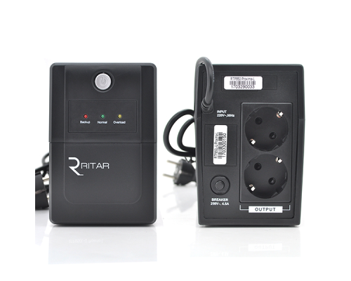 ДБЖ Ritar RTP850 (510W) Proxima-L, LED, AVR, 2st, 2xSCHUKO socket, 1x12V9Ah, plastik Case. NEW!
