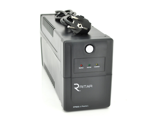 ДБЖ Ritar RTP600L-U (360W) Proxima-L, LED, AVR, 2st, USB, 2xSCHUKO socket, 1x12V7Ah, plastik Case ( 340 x 140 X 205) Q4