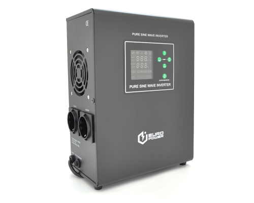 ДБЖ з правильною синусоїдою Europower EPWM-MPS-1000/12 (700 Вт) 5/10/15/20А, під зовнішню АКБ 12В (AGM/GEL/LFP), кріплення на стіну, Q1 (380*350*225)