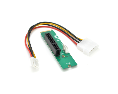 Адаптер M2-PCI-e x4, MOLEX => 4pin, викрутка +, Пакет