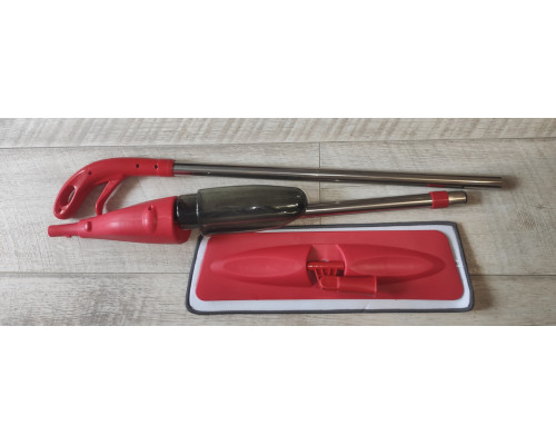 Швабра лентяйка с контейнером Healthy Spray Mop с контейнером для воды новая красная