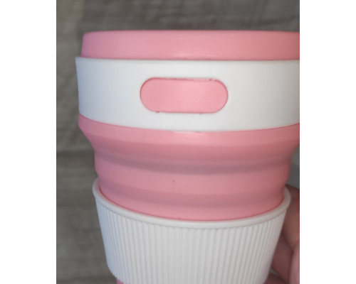 Складная силиконовая чашка с крышкой Collapsible Coffee Cup 350 мл Складная силиконовая чашка с крышкой Collapsible Coffee Cup 350 мл