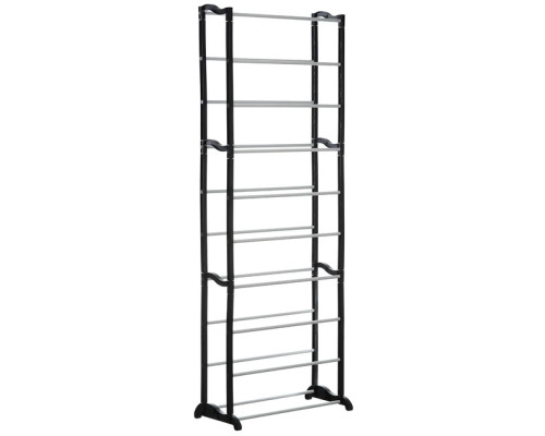 Полка органайзер для обуви Amazing Shoe Rack на 30 пар обуви черная Полка органайзер для обуви Amazing Shoe Rack на 30 пар обуви черная