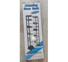 Полка органайзер для обуви Amazing Shoe Rack на 30 пар обуви черная Полка органайзер для обуви Amazing Shoe Rack на 30 пар обуви черная