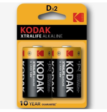 Батарейка лужна KODAK XTRALIFE LR20, 2шт в блістері, ціна за блістер