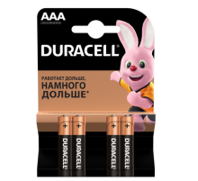 Батарейка лужна DURACELL LR03 (ААА) MN2400, 4шт у блістері, ціна за блістер