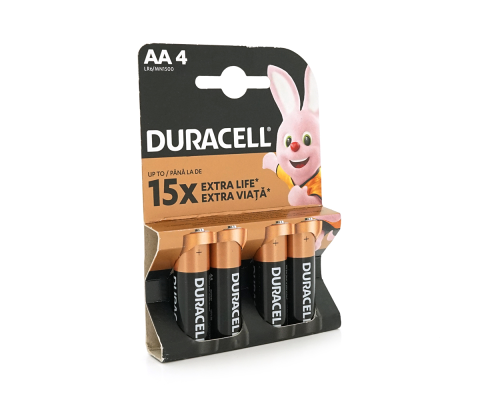 Батарейка лужна DURACELL LR06 (АА) MN1500, 4шт у блістері, ціна за блістер