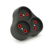 Розетка трійник без заземлення AK303B, Black, Q12