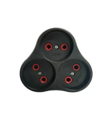 Розетка трійник із заземленням AK303B, Black, Q12